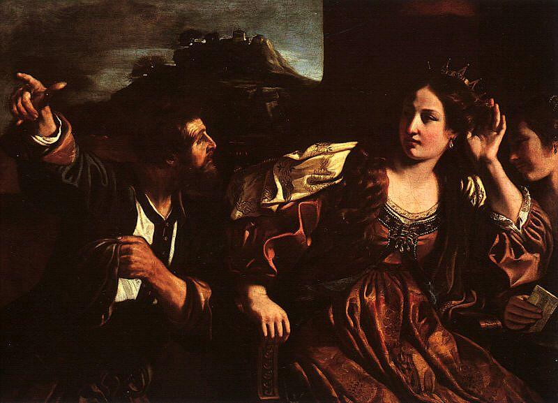  Giovanni Francesco  Guercino Semiramis Receiving Word of the Revolt of Babylon oil painting picture